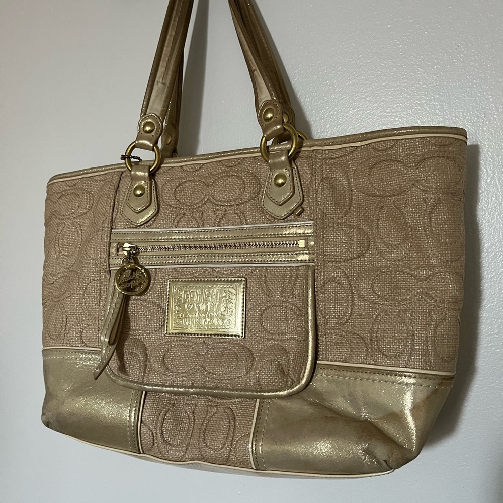 Elegant Tan Designer Tote Bag